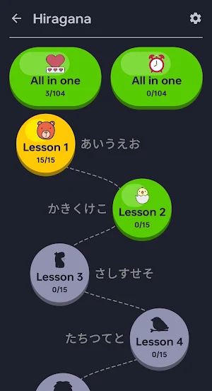 Japanese: Hiragana, Katakana Screenshot 1