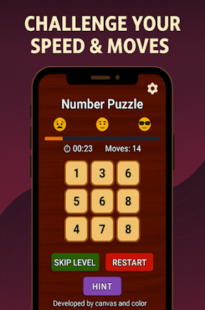 Number Puzzle - Sliding Game Screenshot 2