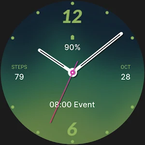 Essential Green Watch Face Screenshot 3