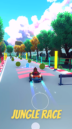 Monkey Jungle Kart Race games Screenshot 1