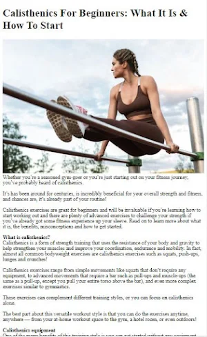 How to Do Calisthenic Exercise Screenshot 1