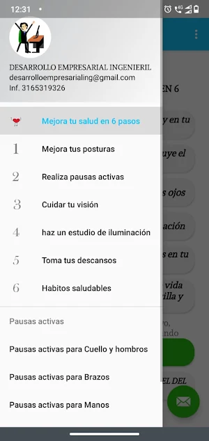 Pausas activas y Bienestar Screenshot 1
