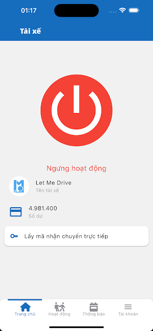 LMD - Cho tài xế lái xe hộ Screenshot 3