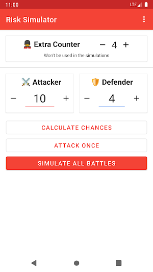 Risk Battle Simulator - Risk Calculator/Dice Roll Screenshot 0