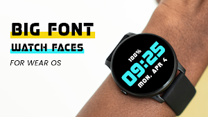 Big Font Watchface for Wear OS Screenshot 0