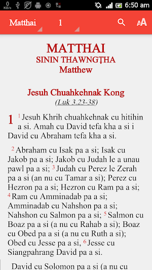 Hakha Bible Screenshot 0