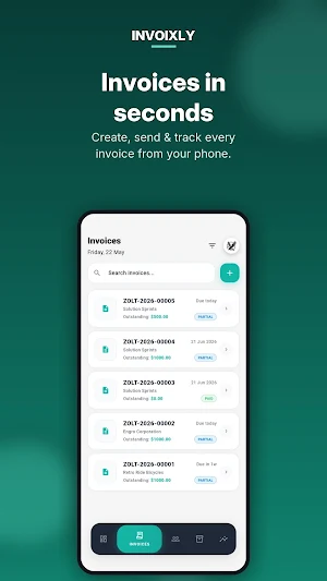 Invoixly – Invoice Maker & PDF Screenshot 1