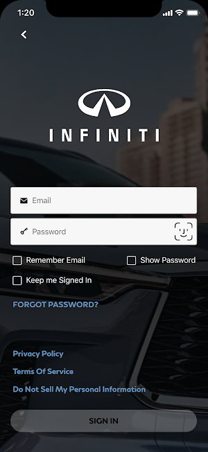 MyINFINITI App Screenshot 0