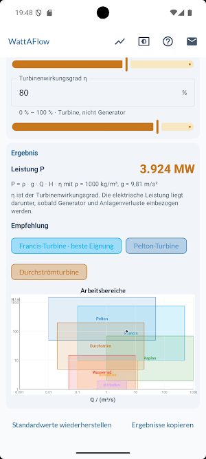 WattAFlow Water Turbine Calc Screenshot 1