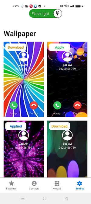 Call Screen - Flash on Call Screenshot 1