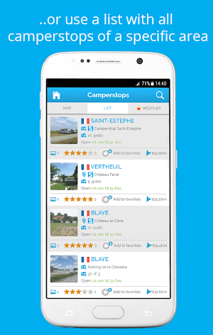 Camperstop - Motorhome stopovers in Europe Screenshot 1