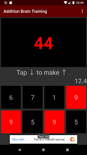 Addition brain training Screenshot 3