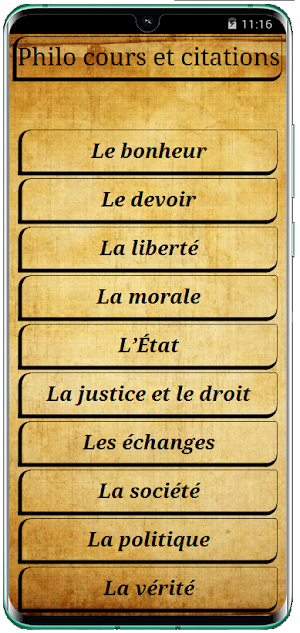 Philo cours et citations Screenshot 1