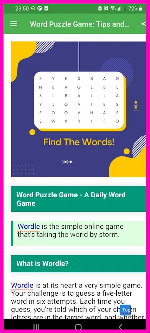 Word Puzzle Game Tips Screenshot 0