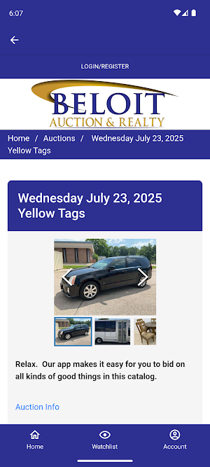 Beloit Auction Screenshot 1