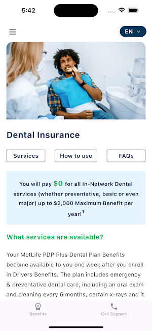 Drivers Benefits Screenshot 2