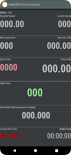 RallyGDP Driver Console Screenshot 1