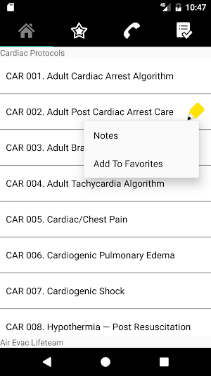 Air Evac Lifeteam Protocols Screenshot 1