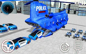Police Truck Transporter- Car Transport Plane Game Screenshot 0