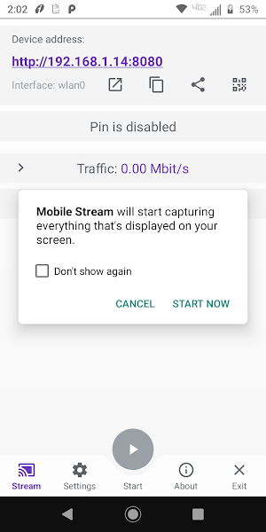 Mobile Screen Stream For Web Screenshot 2