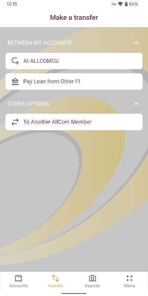 AllCom CU Mobile Banking Screenshot 3