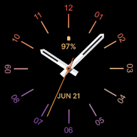 Beauty Black Analog Watch Face
