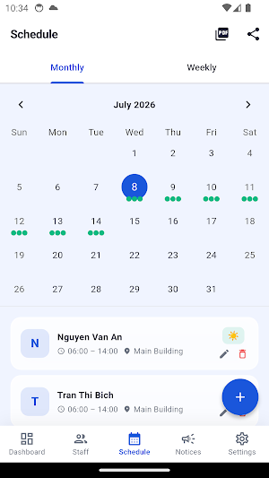 School Staff Manager Screenshot 2