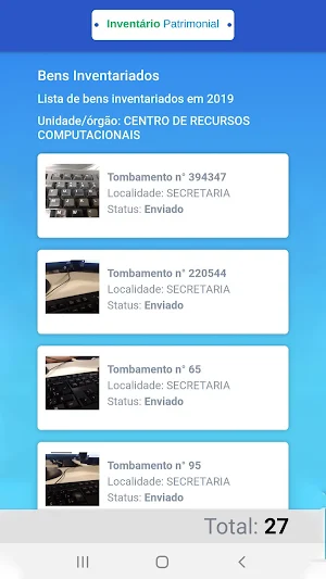 Inventário Patrimonial - UFG Screenshot 3