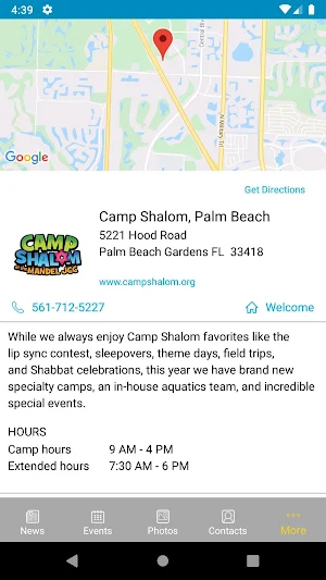 Camp Shalom at the Mandel JCC Screenshot 2