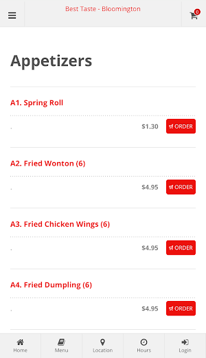 Best Taste Bloomington Order Screenshot 1