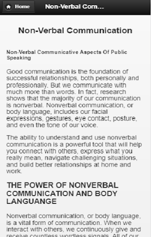 Non verbal communication Screenshot 2
