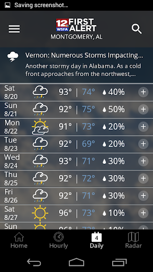WSFA First Alert Weather Screenshot 3