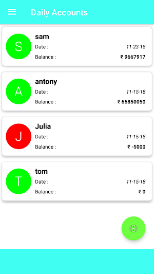 Daily Accounts Screenshot 0