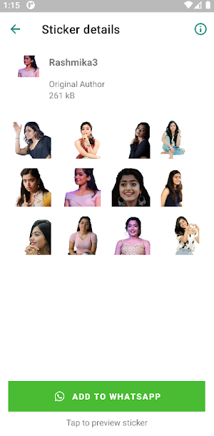 Rashmika Stickers Screenshot 2