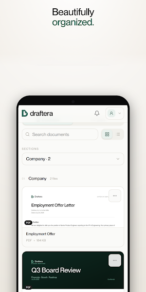 Draftera: AI Document Vault Screenshot 2