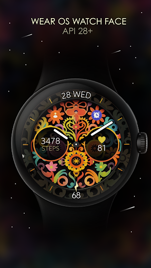 Papel picado analog watch face Screenshot 0