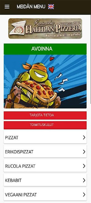 Hallilan Pizzeria Screenshot 1