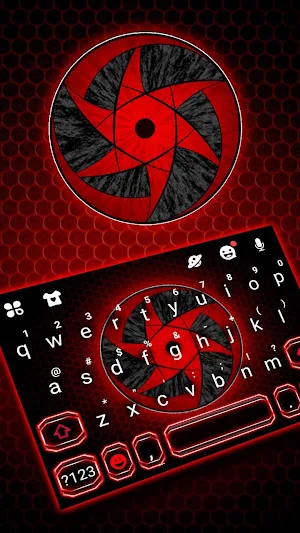 Cool Red Sharingan Keyboard Theme Screenshot 0