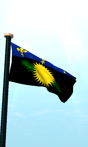 Guadeloupe Flag 3D Wallpaper Screenshot 1