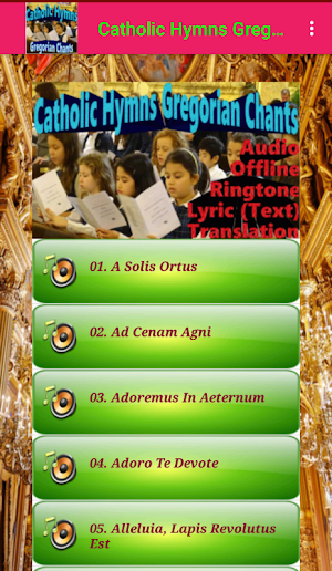 Catholic Hymns Gregorian Chants | Lyric + Ringtone Screenshot 1
