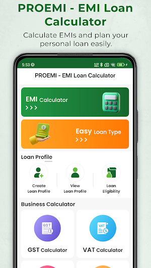 PROEMI - EMI Loan Calculator Screenshot 0