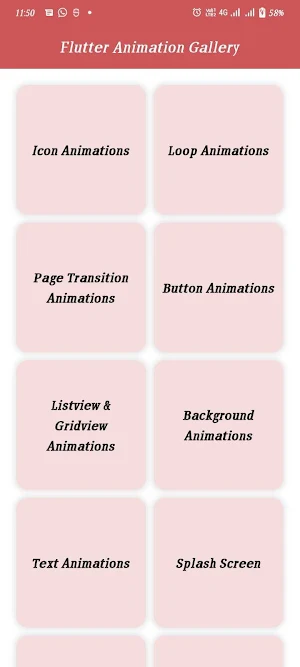 Flutter Animation Gallery Screenshot 0
