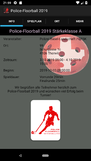 Police-Floorball 2019 Screenshot 1