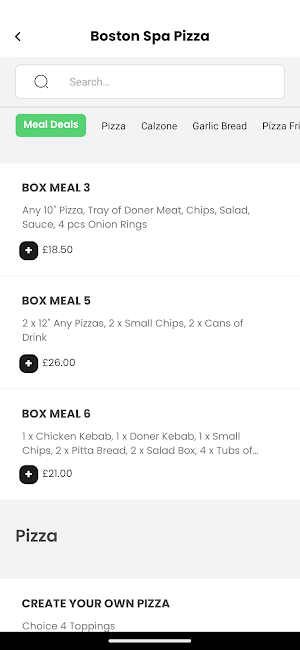 Boston Spa Pizza Screenshot 1