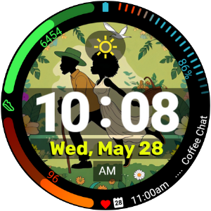 Nature Run Wear OS Watch Face Screenshot 0