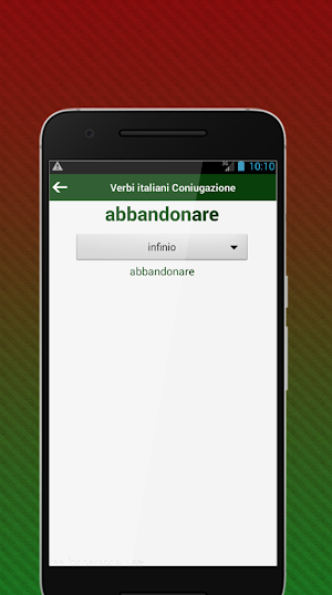 Verbi italiani Coniugazione Screenshot 2