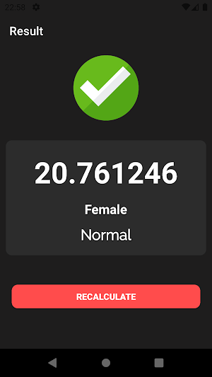 Calculate Body Mass Index Screenshot 2
