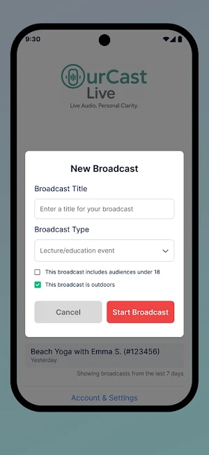 OurCast Live Screenshot 2