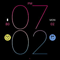 Modern Pink Light Watch Face