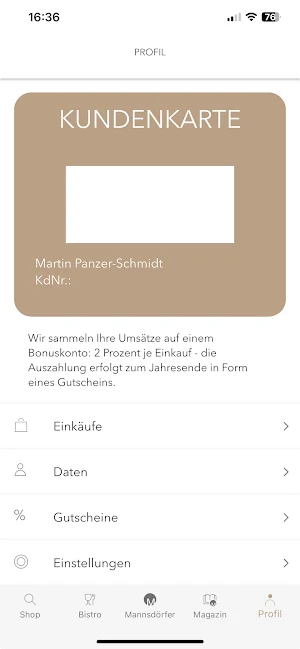 Mannsdörfer Kunden App Screenshot 3